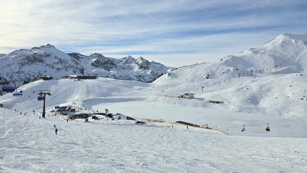 Wintersport in skigebied Obertauern.